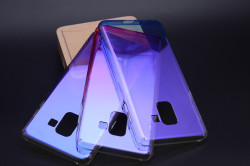 Galaxy A8 Plus 2018 Kılıf Zore Renkli Transparan Kapak - 5