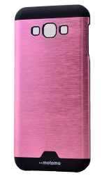 Galaxy E7 Kılıf Zore Metal Motomo Kapak - 3