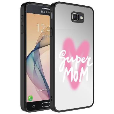 Galaxy J7 Prime Case Mirror Patterned Camera Protected Glossy Zore Mirror Cover - 3