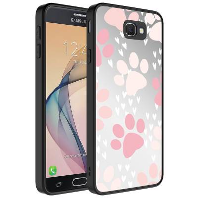Galaxy J7 Prime Case Mirror Patterned Camera Protected Glossy Zore Mirror Cover - 8