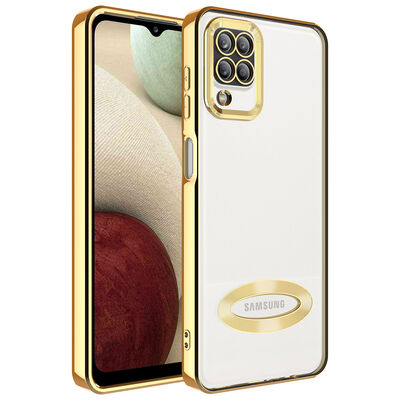 Galaxy M12 Case Camera Protected Zore Omega Cover With Logo - 5