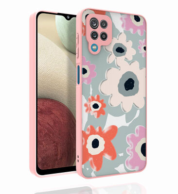 Galaxy M12 Case Patterned Camera Protected Glossy Zore Nora Cover - 7