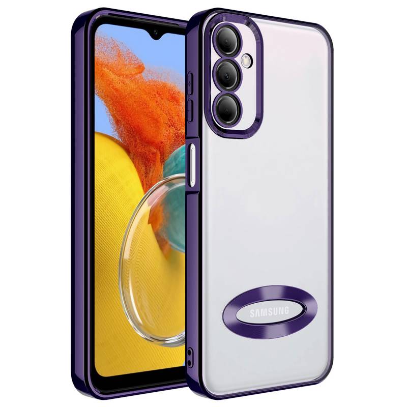 Galaxy M14 Case Camera Protected Zore Omega Cover Showing Logo - 9