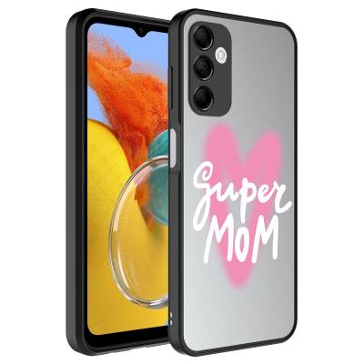 Galaxy M14 Case Mirror Patterned Camera Protected Glossy Zore Mirror Cover - 3