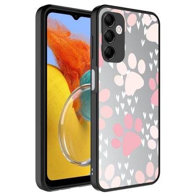 Galaxy M14 Case Mirror Patterned Camera Protected Glossy Zore Mirror Cover - 8
