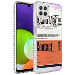 Galaxy M22 Case Airbag Edge Colorful Patterned Silicone Zore Elegans Cover - 9