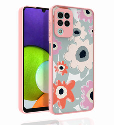 Galaxy M22 Case Patterned Camera Protected Glossy Zore Nora Cover - 7