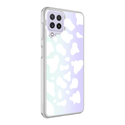 Galaxy M22 Case Zore M-Blue Patterned Cover - 1
