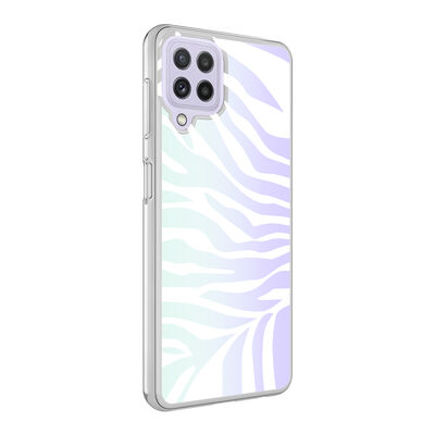 Galaxy M22 Case Zore M-Blue Patterned Cover - 3