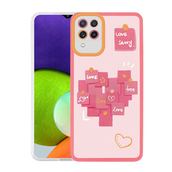Galaxy M22 Case Zore M-Fit Patterned Cover - 4