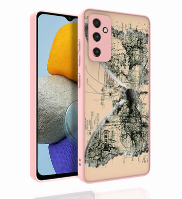 Galaxy M23 Case Patterned Camera Protected Glossy Zore Nora Cover - 6
