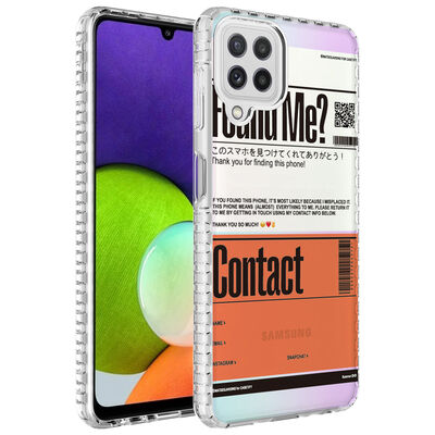 Galaxy M32 Case Airbag Edge Colorful Patterned Silicone Zore Elegans Cover - 9