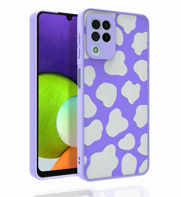 Galaxy M32 Case Patterned Camera Protected Glossy Zore Nora Cover - 8