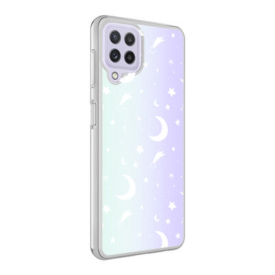 Galaxy M32 Case Zore M-Blue Patterned Cover - 6