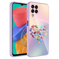 Galaxy M33 Case Camera Protected Patterned Hard Silicone Zore Epoxy Cover - 9