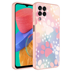 Galaxy M33 Case Camera Protected Patterned Hard Silicone Zore Epoxy Cover - 7