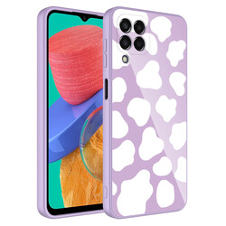 Galaxy M33 Case Camera Protected Patterned Hard Silicone Zore Epoxy Cover - 8