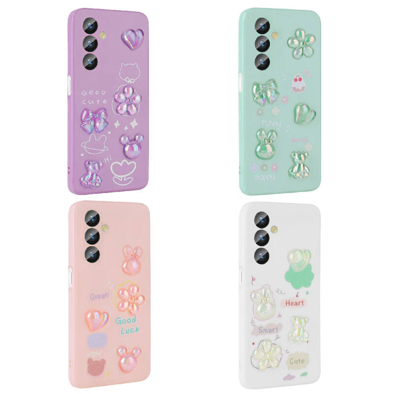 Galaxy M34 5G Case Relief Figured Shiny Zore Toys Silicone Cover - 3