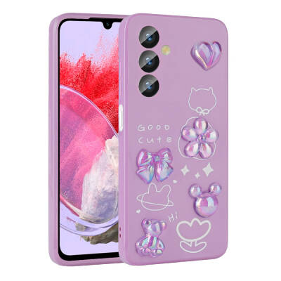 Galaxy M34 5G Case Relief Figured Shiny Zore Toys Silicone Cover - 4