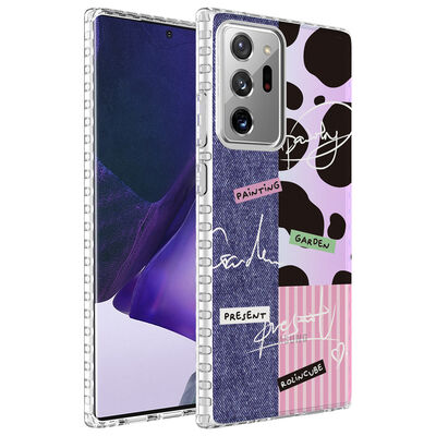 Galaxy Note 20 Ultra Case Airbag Edge Colorful Patterned Silicone Zore Elegans Cover - 4