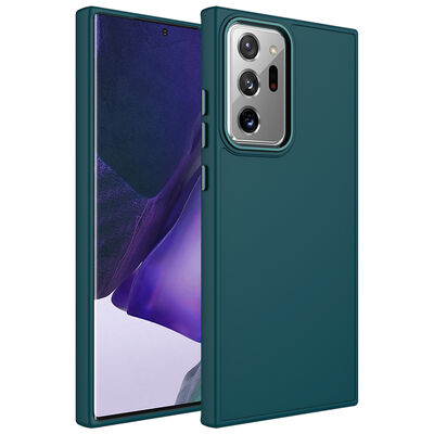 Galaxy Note 20 Ultra Case Metal Frame and Button Design Silicone Zore Luna Cover - 9
