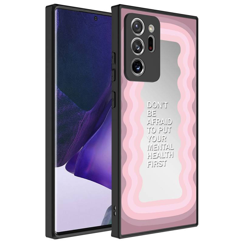 Galaxy Note 20 Ultra Case Mirror Patterned Camera Protected Glossy Zore Mirror Cover - 9