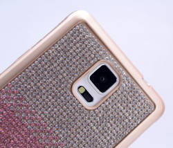 Galaxy Note 3 Kılıf Zore Mat Lazer Taşlı Silikon - 2