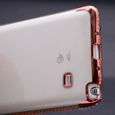Galaxy Note 4 Kılıf Zore Kenarı Tek Sıra Taşlı Silikon - 3