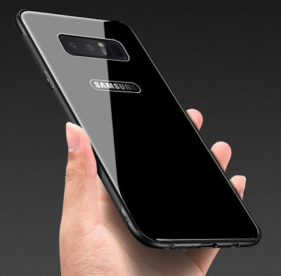 Galaxy Note 8 Kılıf Zore Düz Renkli Ebruli Cam Kapak - 7