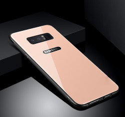 Galaxy Note 8 Kılıf Zore Düz Renkli Ebruli Cam Kapak - 11