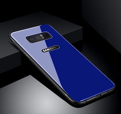 Galaxy Note 8 Kılıf Zore Düz Renkli Ebruli Cam Kapak - 13