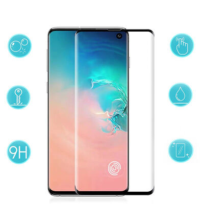 Galaxy S10 Plus Zore Curved Full Sticky Glass Screen Protector - 3