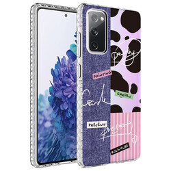 Galaxy S20 FE Case Airbag Edge Colorful Patterned Silicone Zore Elegans Cover - 4