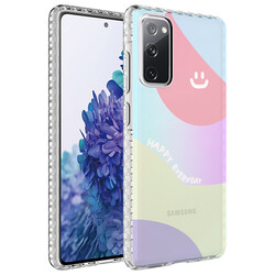 Galaxy S20 FE Case Airbag Edge Colorful Patterned Silicone Zore Elegans Cover - 10