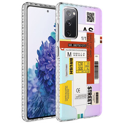 Galaxy S20 FE Case Airbag Edge Colorful Patterned Silicone Zore Elegans Cover - 5