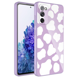 Galaxy S20 FE Case Camera Protected Patterned Hard Silicone Zore Epoxy Cover - 1
