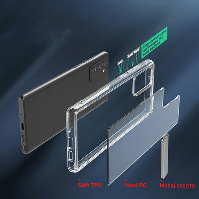 Galaxy S20 FE Case With Stand Transparent Silicone Zore L-Stand Cover - 5
