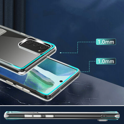 Galaxy S20 FE Case With Stand Transparent Silicone Zore L-Stand Cover - 8