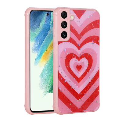 Galaxy S21 FE Case Camera Protected Patterned Hard Silicone Zore Epoksi Cover - 1