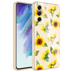 Galaxy S21 FE Case Camera Protected Patterned Hard Silicone Zore Epoxy Cover - 8
