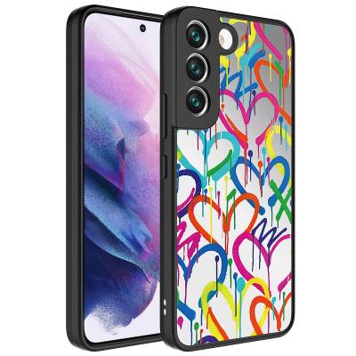 Galaxy S21 FE Case Mirror Patterned Camera Protected Glossy Zore Mirror Cover - 1