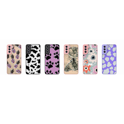 Galaxy S21 FE Case Patterned Camera Protected Glossy Zore Nora Cover - 2