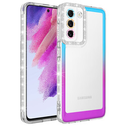 Galaxy S21 FE Case Silvery and Color Transition Design Lens Protected Zore Park Cover - 1