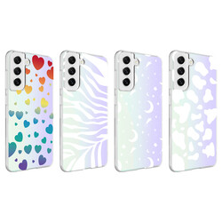 Galaxy S21 FE Case Zore M-Blue Patterned Cover - 2