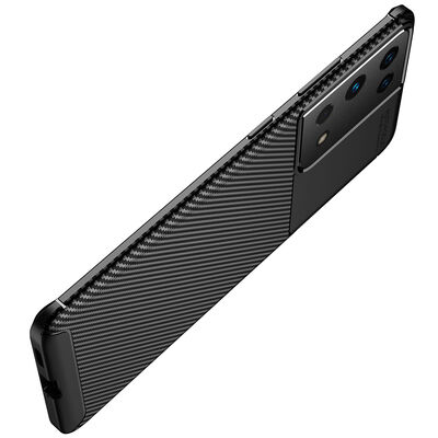 Galaxy S21 Ultra Case Zore Negro Silicon Cover - 8