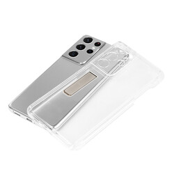 Galaxy S21 Ultra Case Zore Pen Compartment Stand Super Silicon Cover - 8