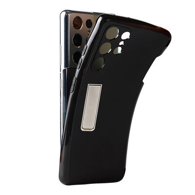 Galaxy S21 Ultra Case Zore Pen Compartment Stand Super Silicon Cover - 14