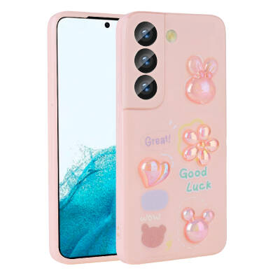 Galaxy S22 Case Relief Figured Shiny Zore Toys Silicone Cover - 7