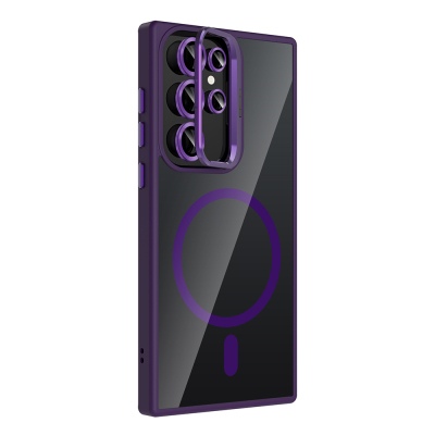 Galaxy S22 Ultra Case Stand Camera Lens Gift M-Safe Charging Feature Zore Etro Cover - 8