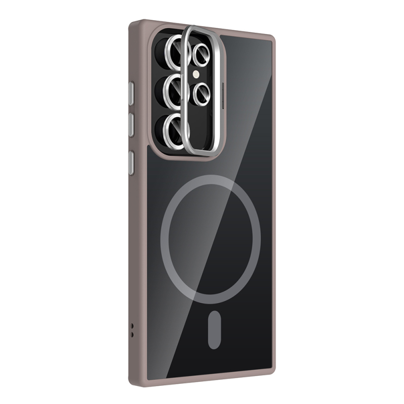 Galaxy S22 Ultra Case Stand Camera Lens Gift M-Safe Charging Feature Zore Etro Cover - 12